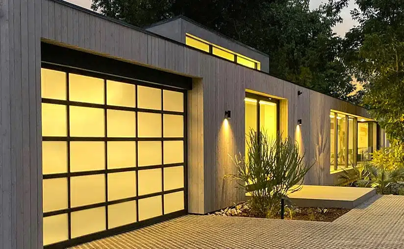 avante av frosted black night garage door