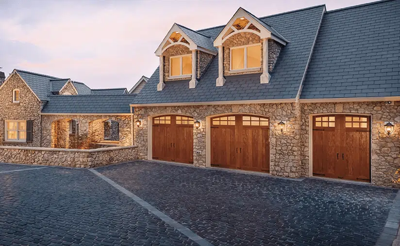 canyon ridge 5 layer design13 arch3 window medium three single garage door